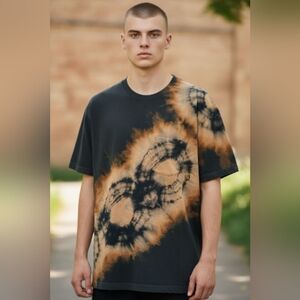 Vintage Tie-dye Single Stitch Mixe XL  Brown Orfus Circles By Hanes